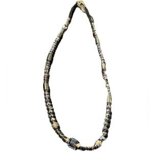 Chico's Black and Gold Beaded Necklace